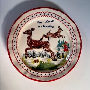12 days of Xmas - 10 Lords a Leaping Holiday Plate